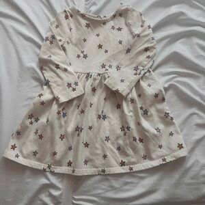Cat & Jack Cream Starry Kids Dress